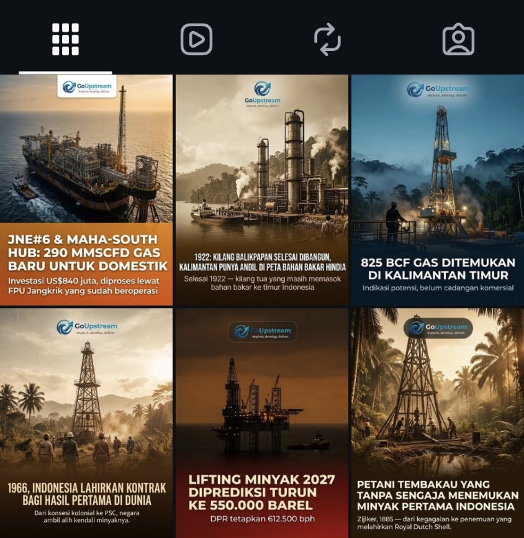 Contoh konten Instagram GoUpstream
